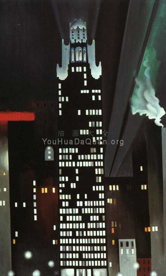 The Radiator Building at Night- New York - 乔治亚·奥基夫